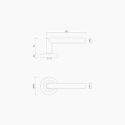 B0111MBLK - Round Rose Leverset #11 gallery detail image