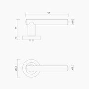 B0112MBLK - Round Rose Leverset #12 gallery detail image