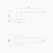 B0130MBLK - Round Rose Leverset #30 gallery detail image