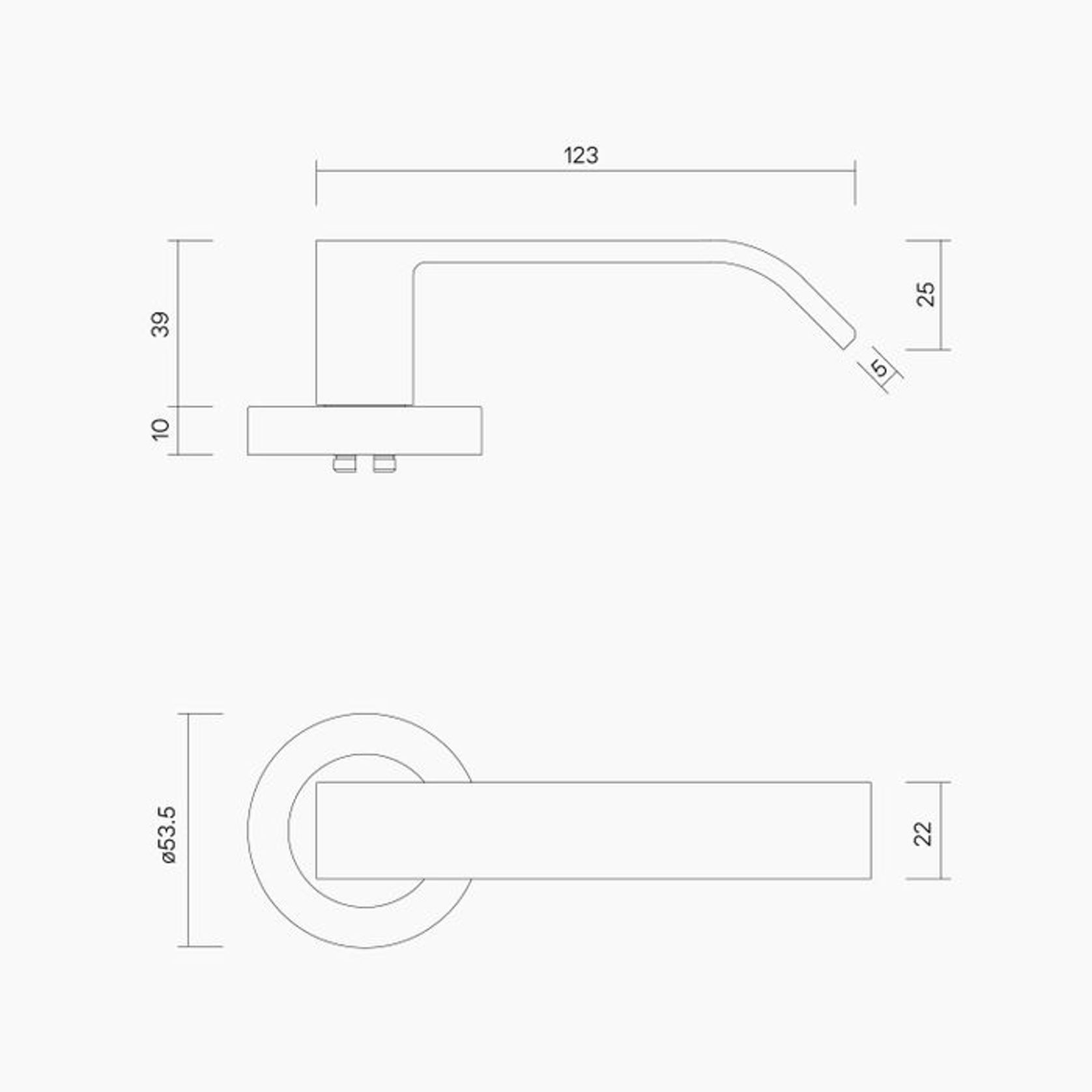 B0131MBLK - Round Rose Leverset #31 gallery detail image
