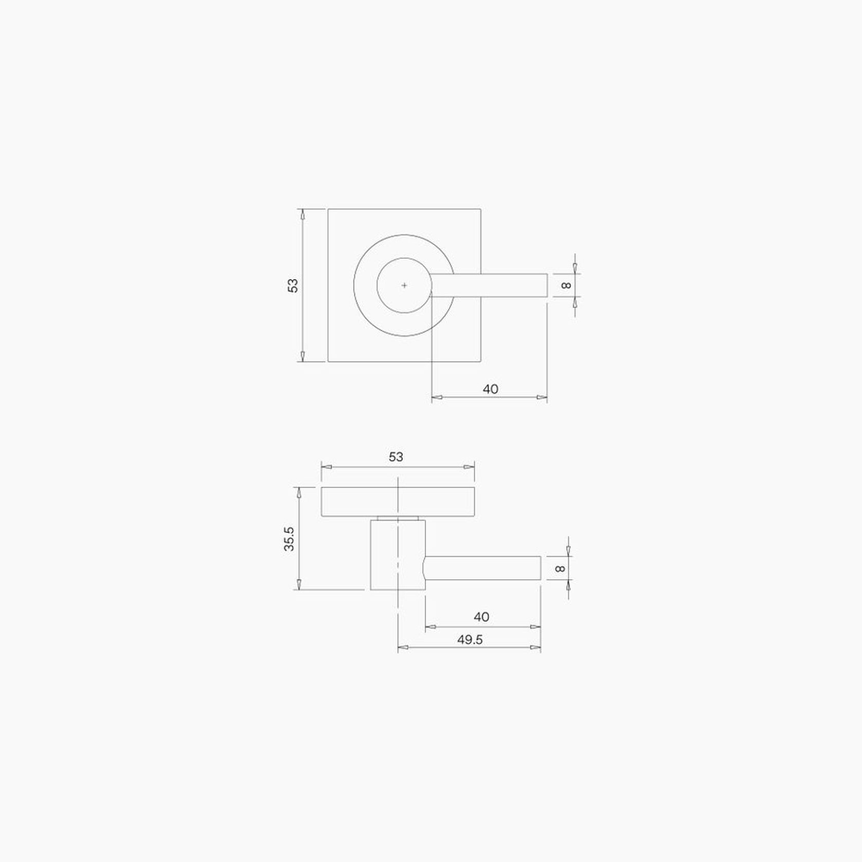 Square DDA Compliant Turn Snib B1005MBLK gallery detail image