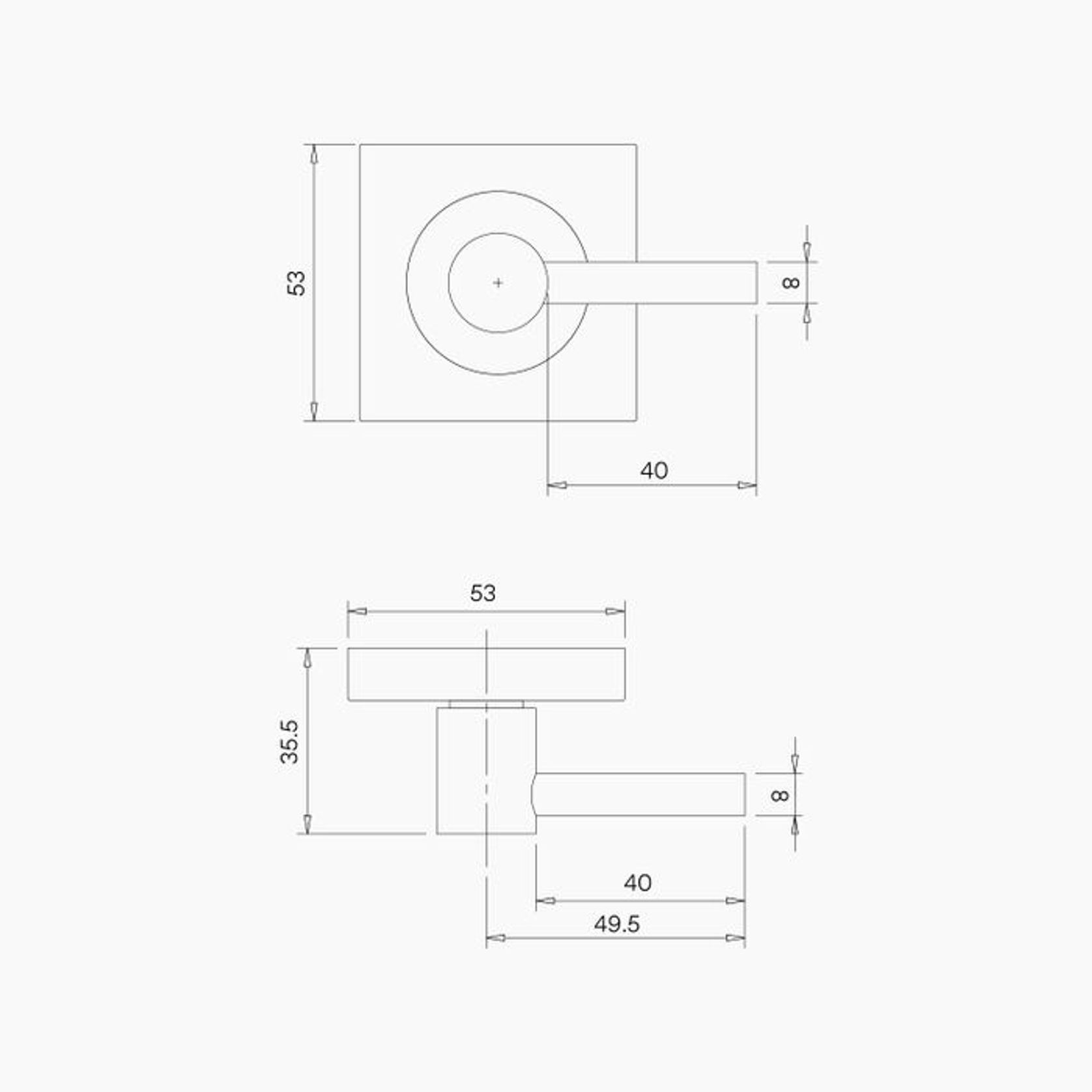 Square DDA Compliant Turn Snib B1005MBLK gallery detail image