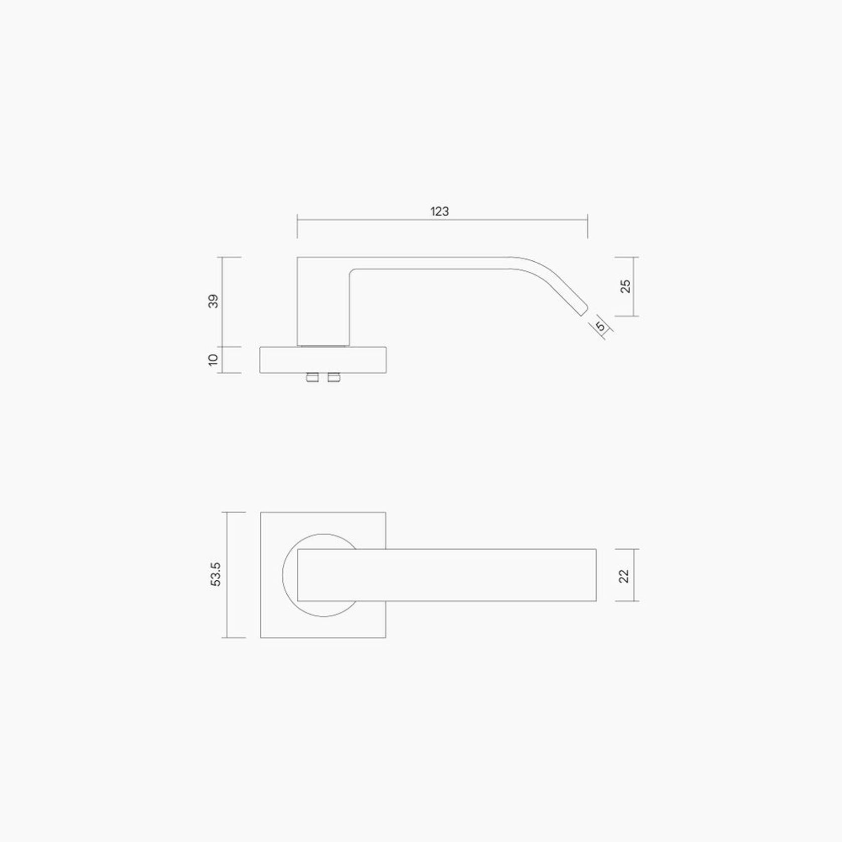 Square Rose Leverset #31 DDA Compliant B1131MBLK gallery detail image
