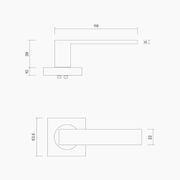 Square Rose Leverset #32 B1132MBLK gallery detail image