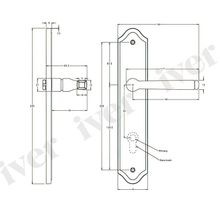 Iver Annecy Door Lever on Shouldered Backplate Satin Nickel - Customise to your needs gallery detail image