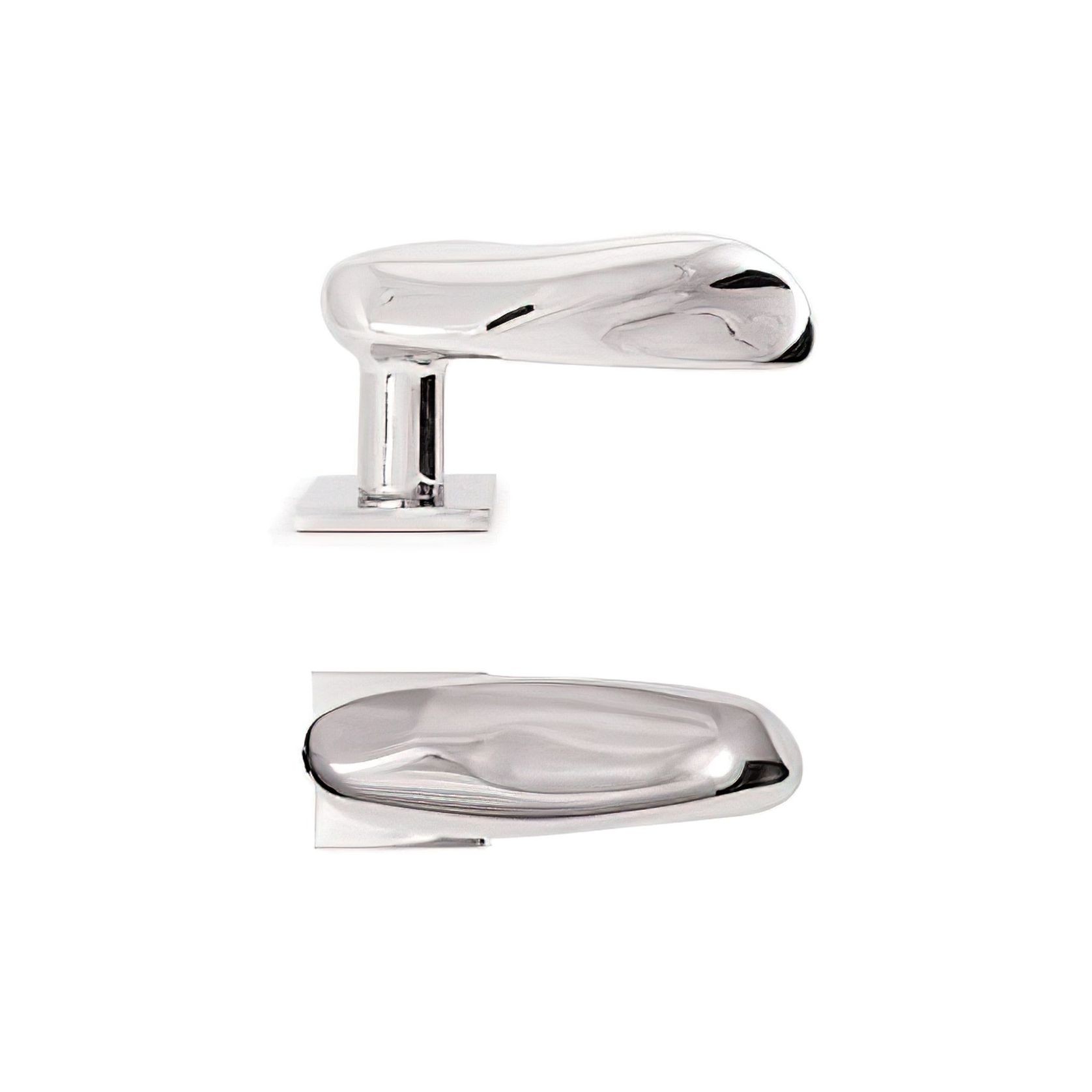 Pebbles Door Lever Handle 2800 on Rose gallery detail image