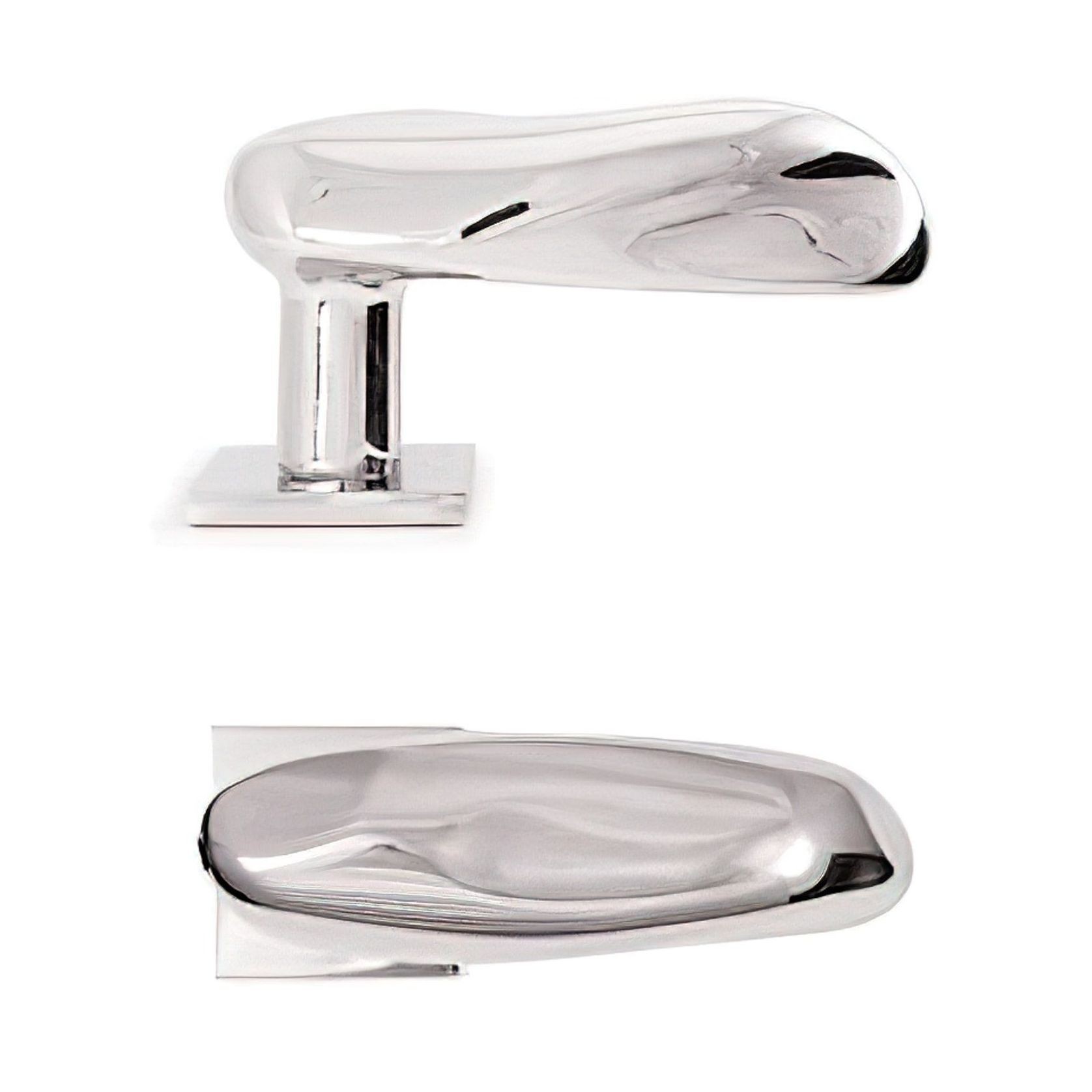 Pebbles Door Lever Handle 2800 on Rose gallery detail image