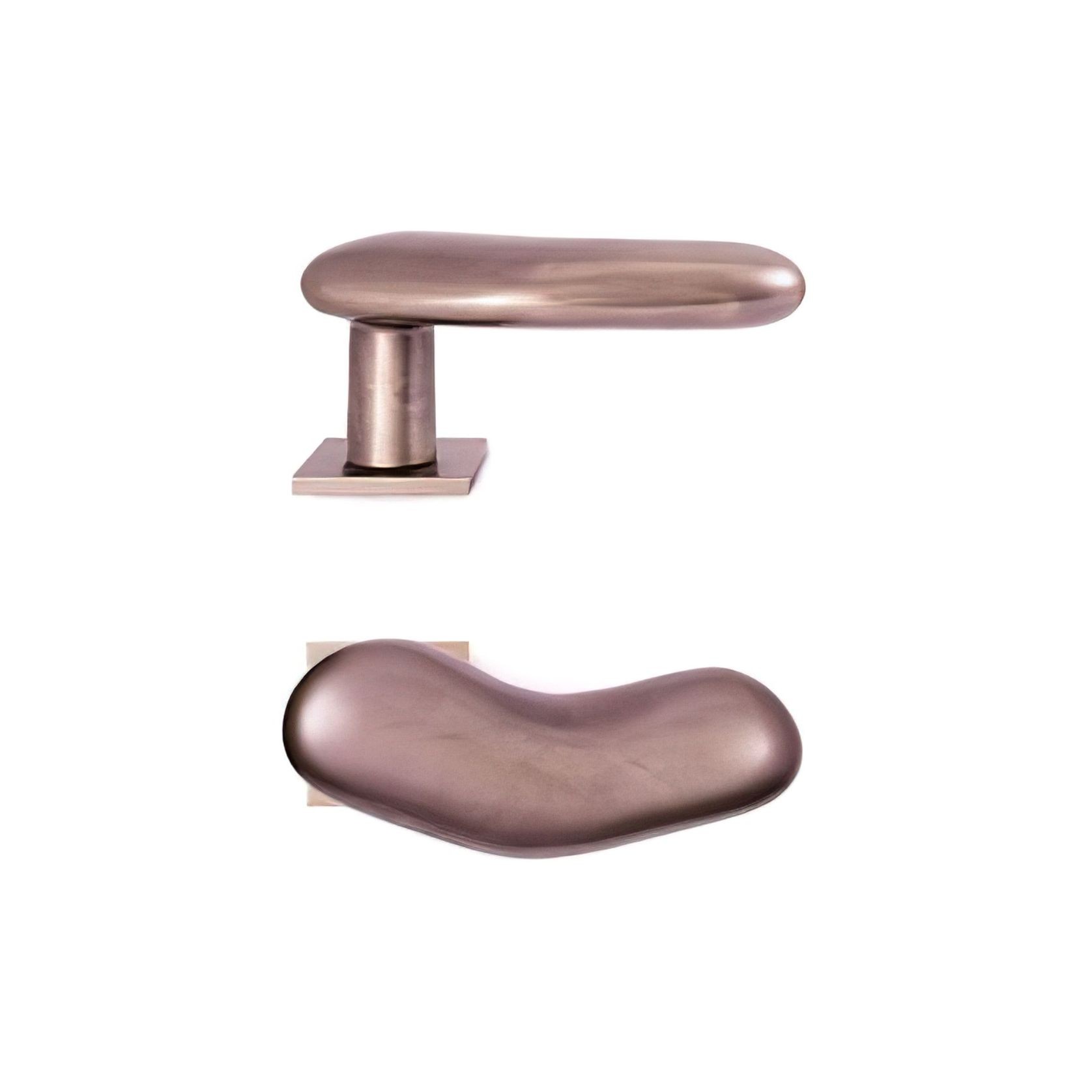 Pebbles Door Lever Handle 2700 on Rose gallery detail image