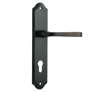 Iver Annecy Door Lever on Shouldered Backplate Signature Brass gallery detail image