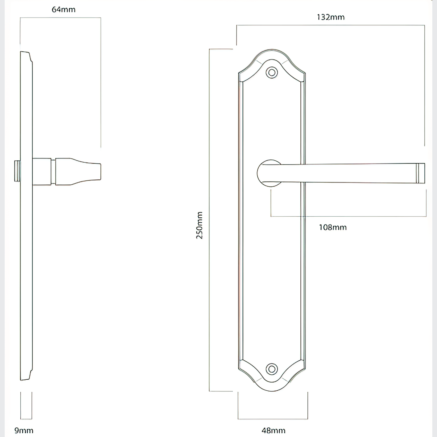 Iver Annecy Door Lever on Shouldered Backplate Signature Brass gallery detail image