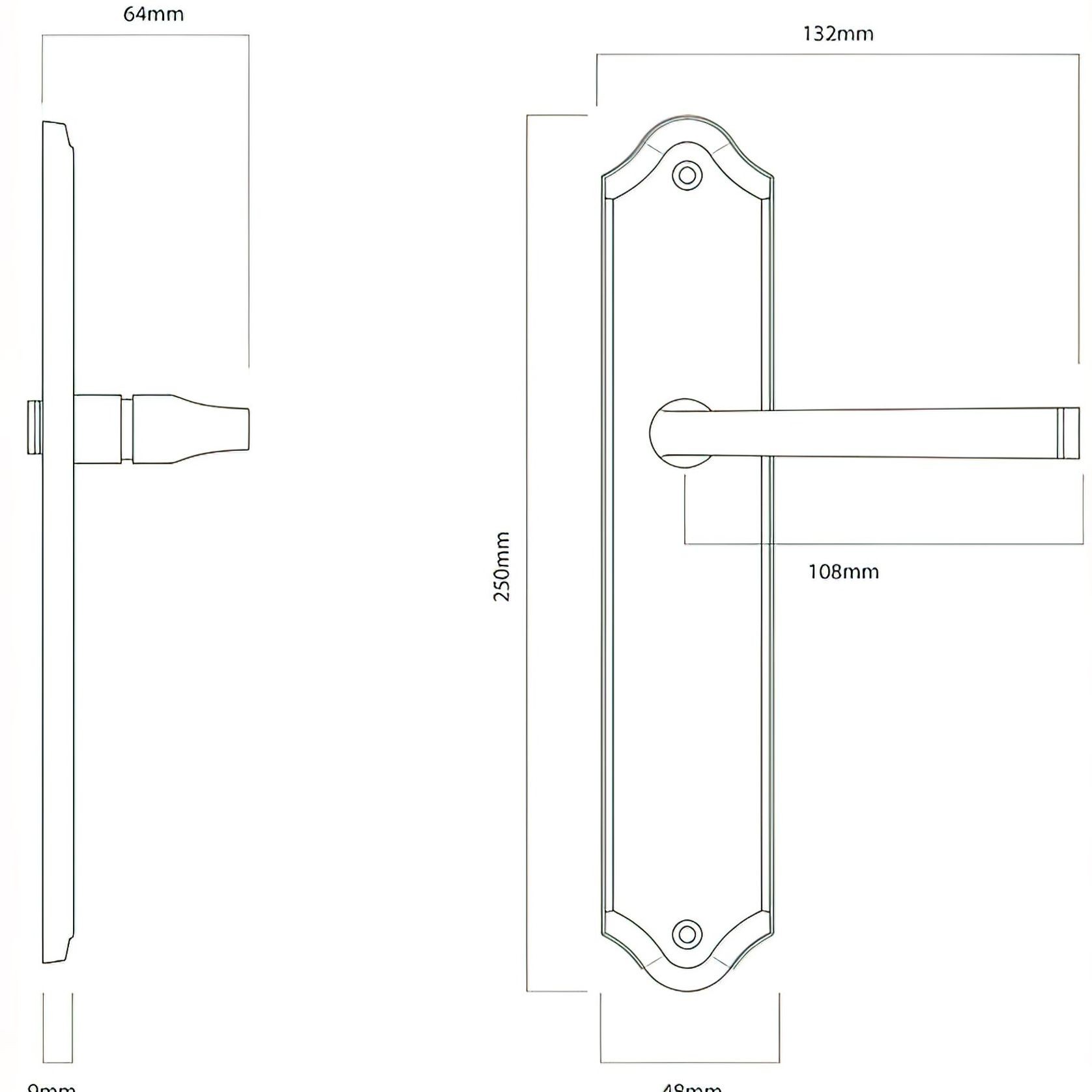 Iver Annecy Door Lever on Shouldered Backplate Distressed Nickel gallery detail image