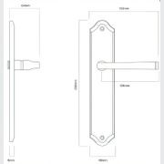 Iver Annecy Door Lever on Shouldered Backplate Distressed Nickel gallery detail image