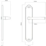 Iver Annecy Door Lever on Shouldered Backplate Distressed Nickel gallery detail image