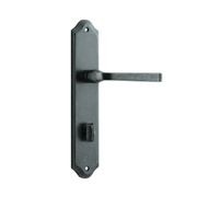 Iver Annecy Door Lever on Shouldered Backplate Distressed Nickel gallery detail image