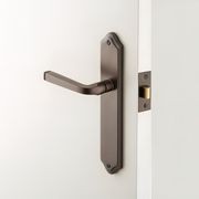 Iver Annecy Door Lever on Shouldered Backplate Satin Nickel - Customise to your needs gallery detail image