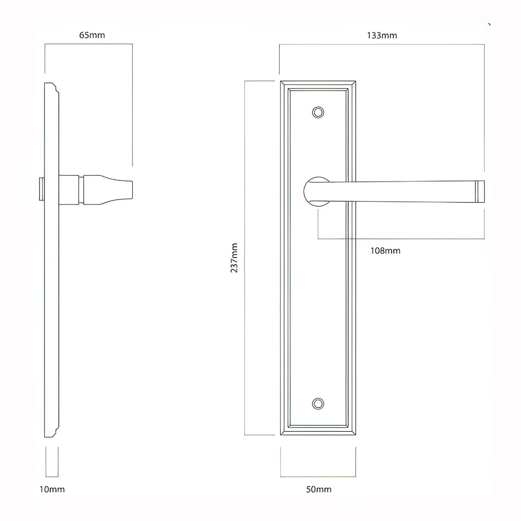 Iver Annecy Door Lever on Stepped Backplate Signature Brass gallery detail image