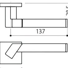 Kawajun Solid Brass and Leather Door Leverset TBT gallery detail image
