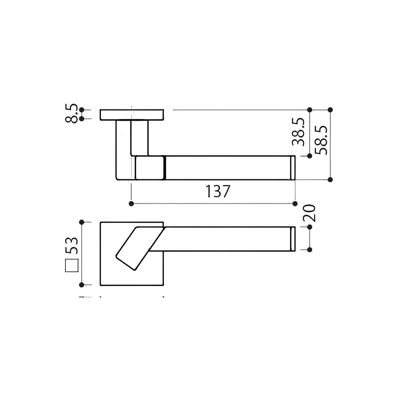 Kawajun Solid Brass and Triune Etched Door Leverset TBT gallery detail image