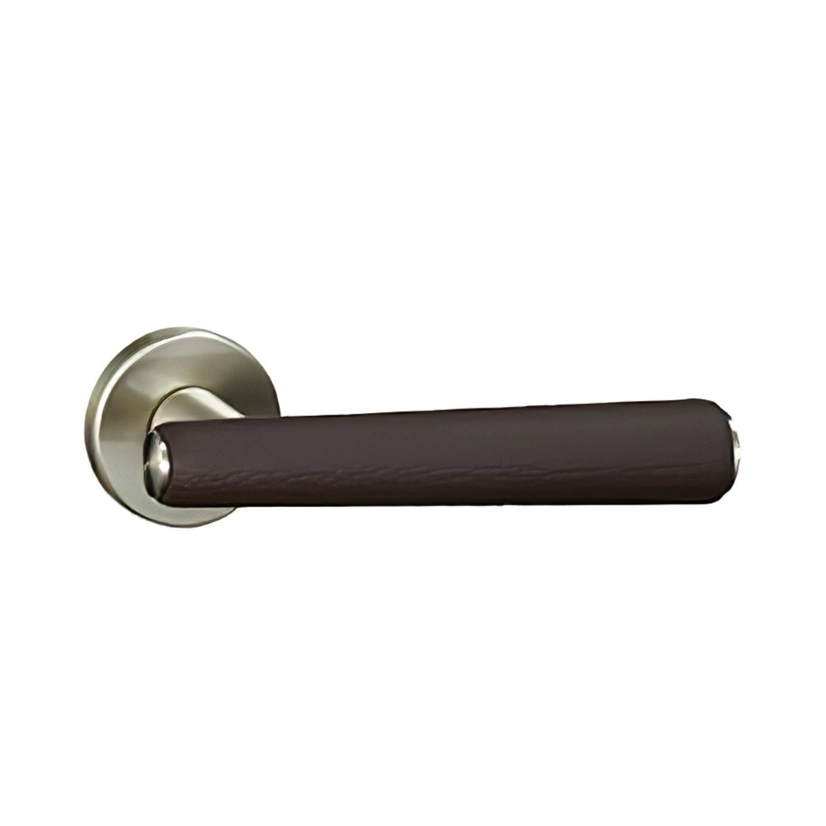 Kawajun Solid Door Leverset with Leather Handle MNC gallery detail image