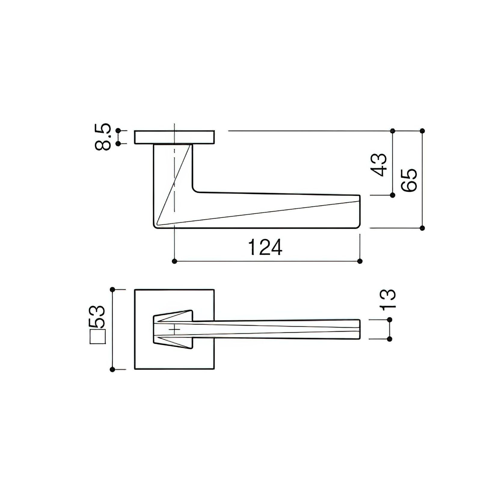 Kawajun T9T Solid Door Leverset gallery detail image