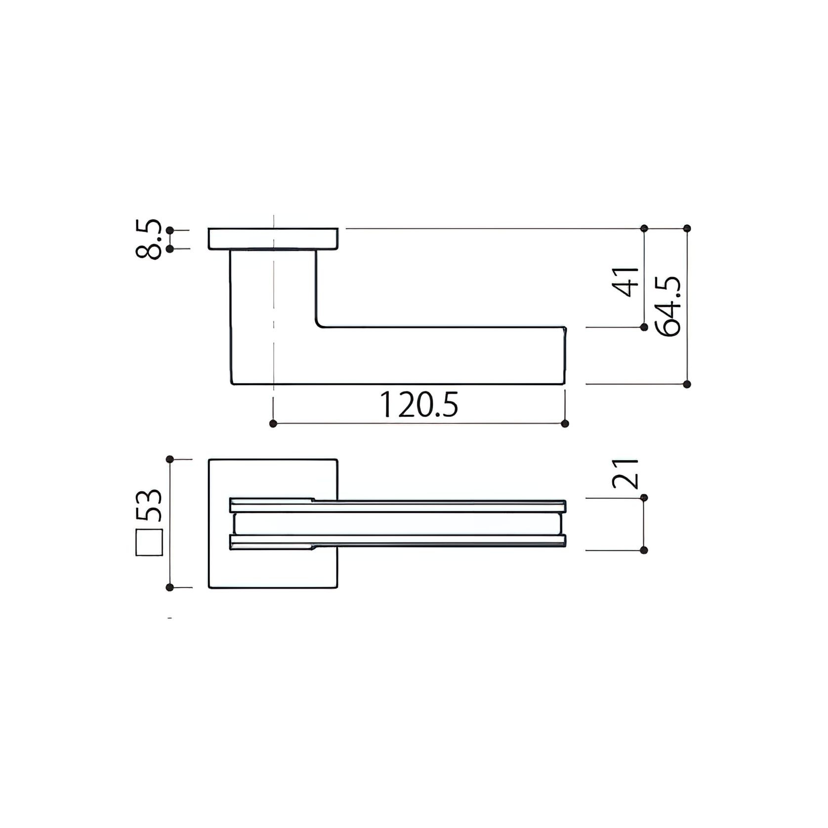 Kawajun TVT Blasted Black Aluminium Door Leverset gallery detail image