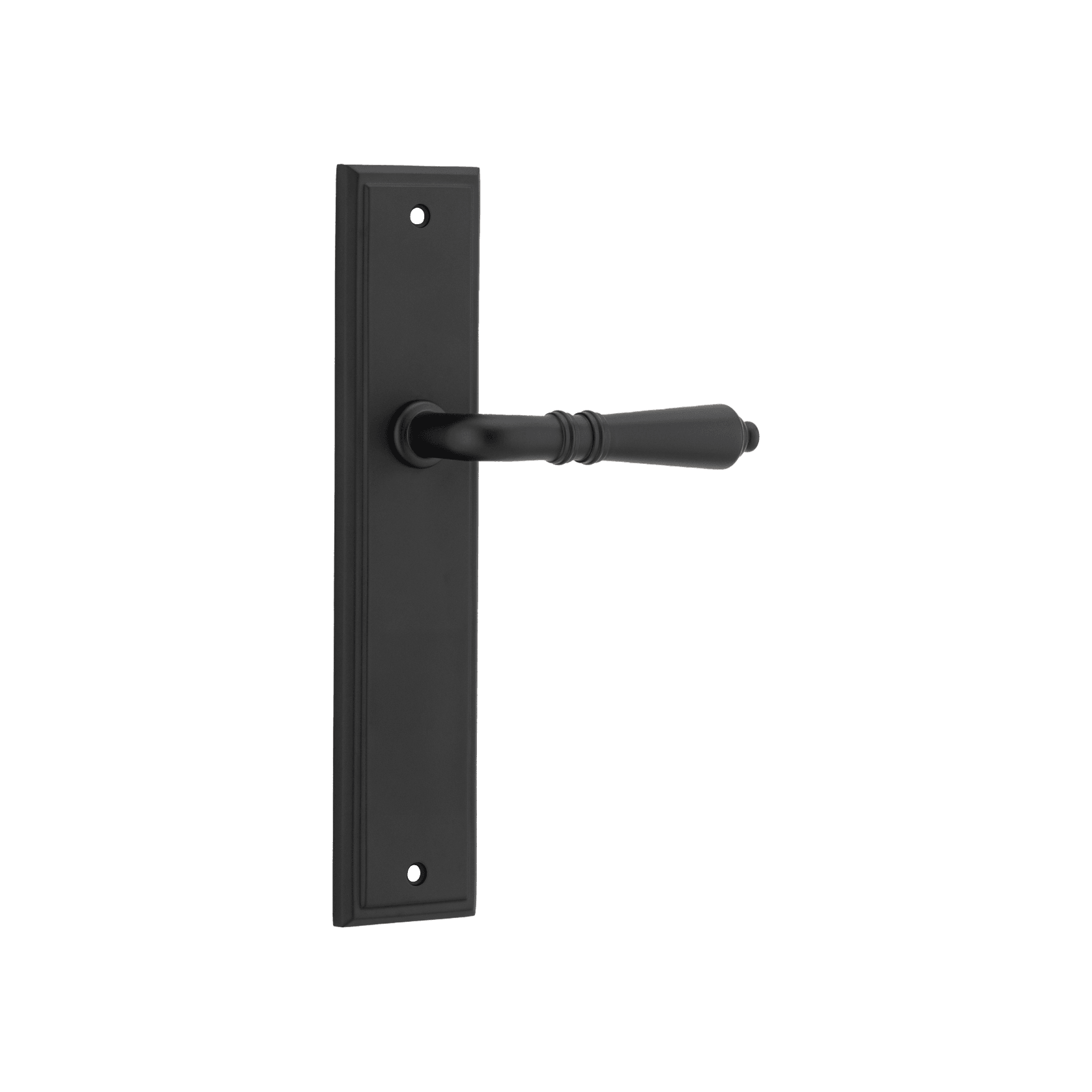 Sarlat Lever - Stepped Backplate | Matt Black gallery detail image