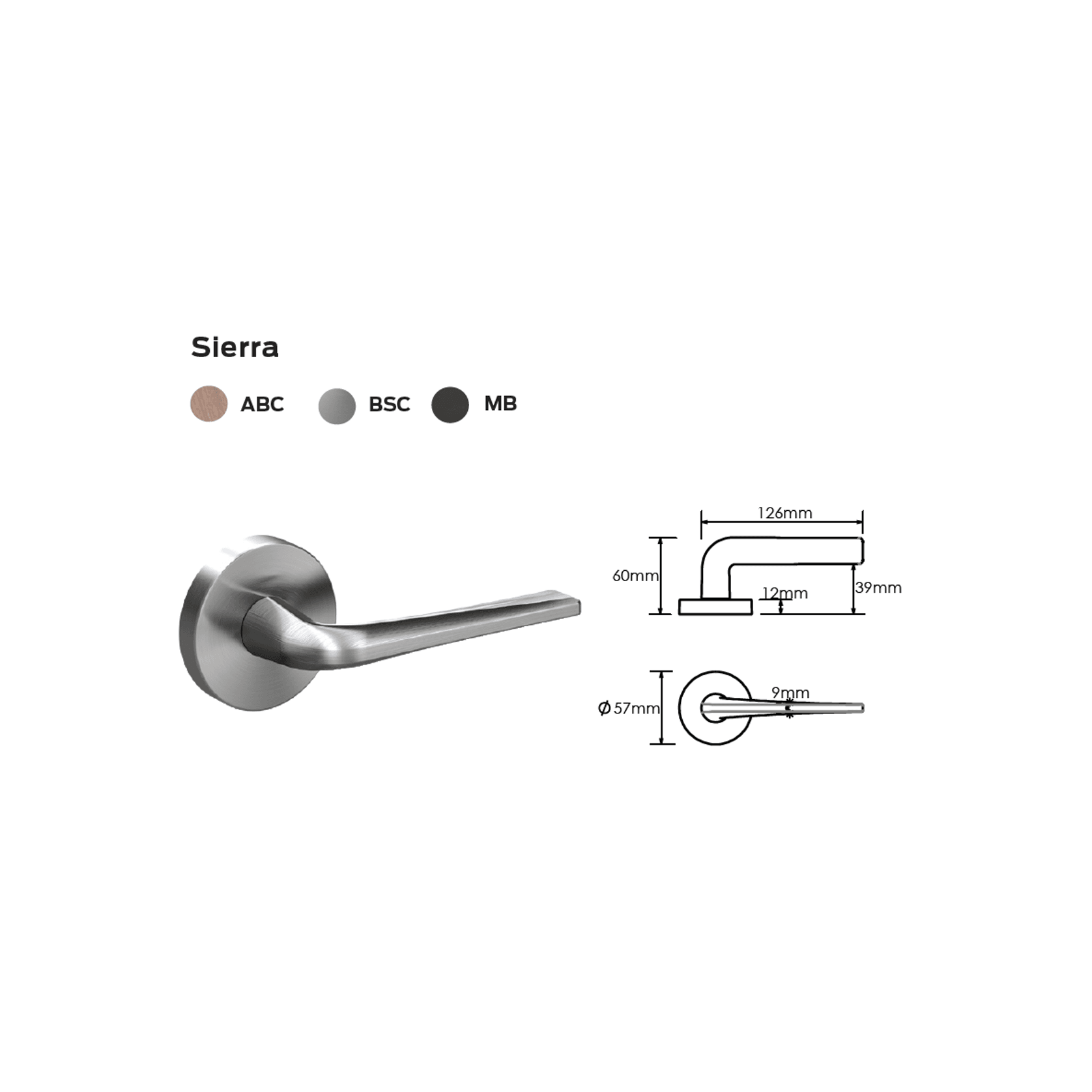 Schlage Medio Series Sierra Door Lever gallery detail image