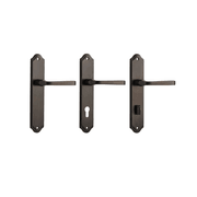 Door Lever on Shouldered Backplate Signature Brass gallery detail image