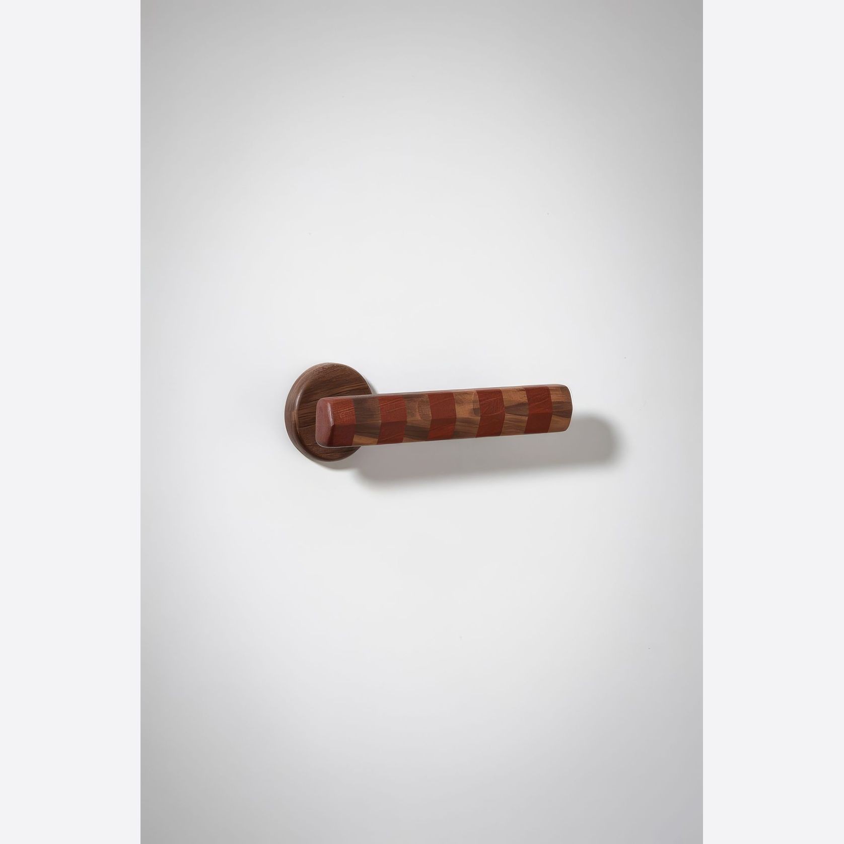 Straight Streaker Return Door Lever - Round Rose gallery detail image