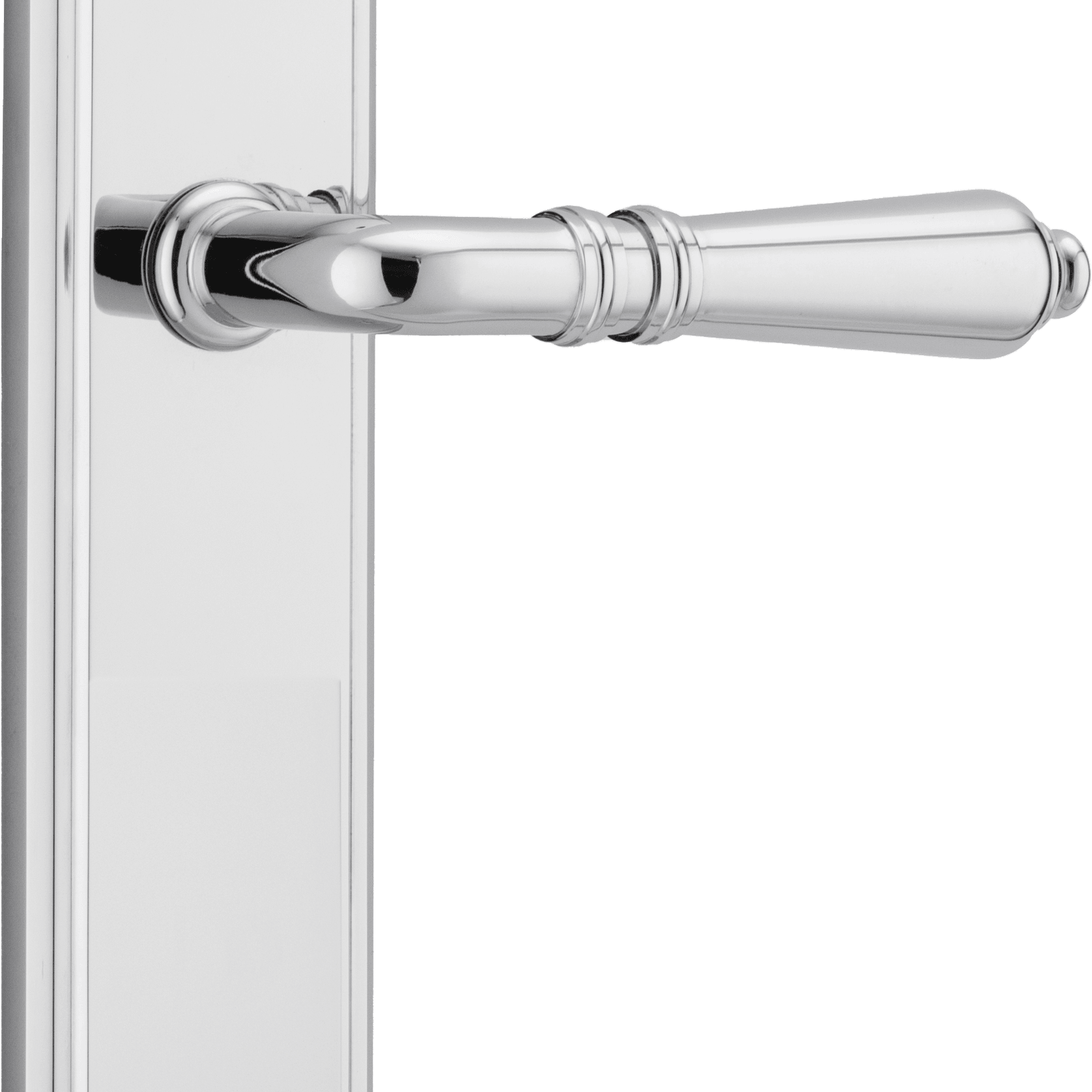 Sarlat Lever - Stepped Backplate | Polished Chrome gallery detail image