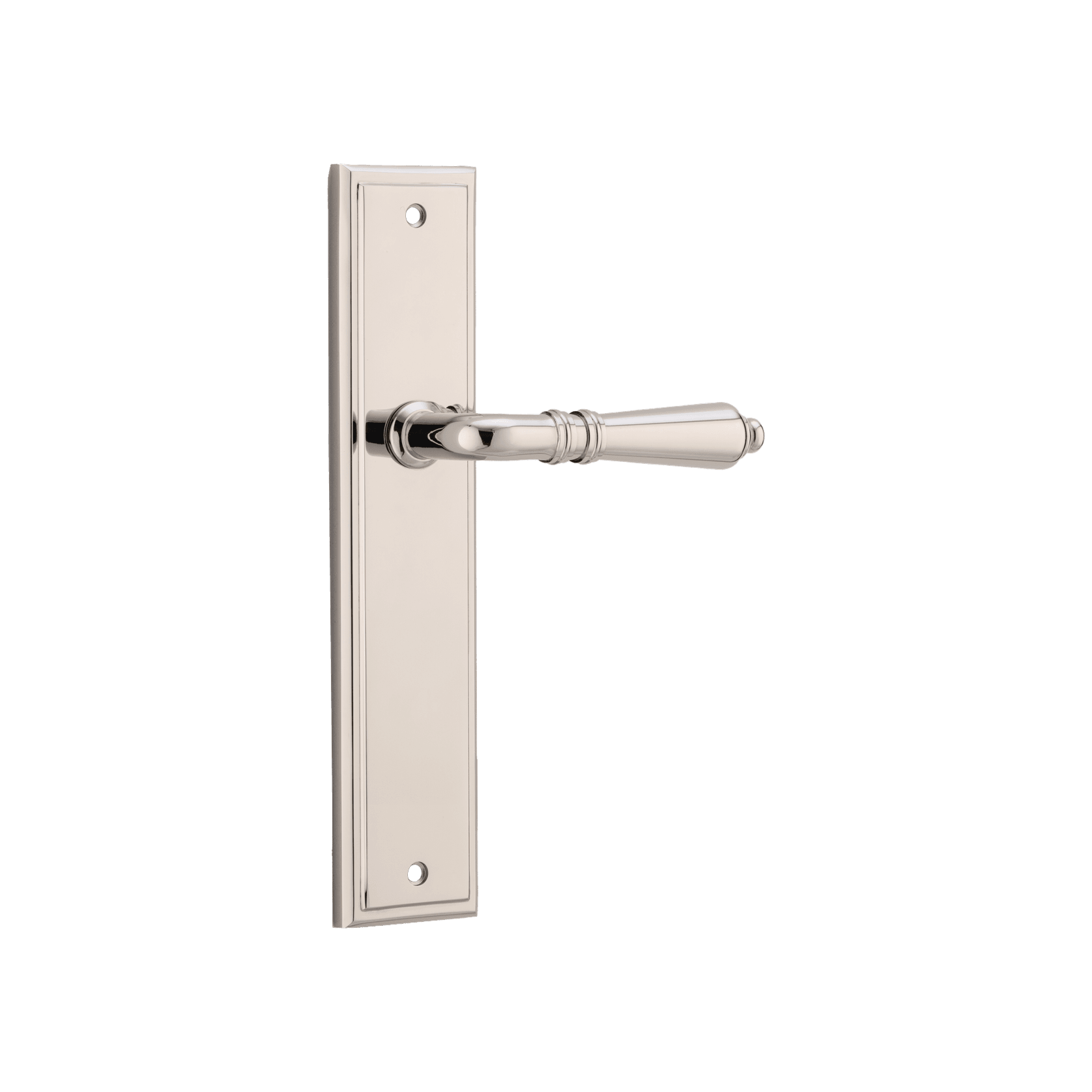 Sarlat Lever - Stepped Backplate | Polished Nickel gallery detail image