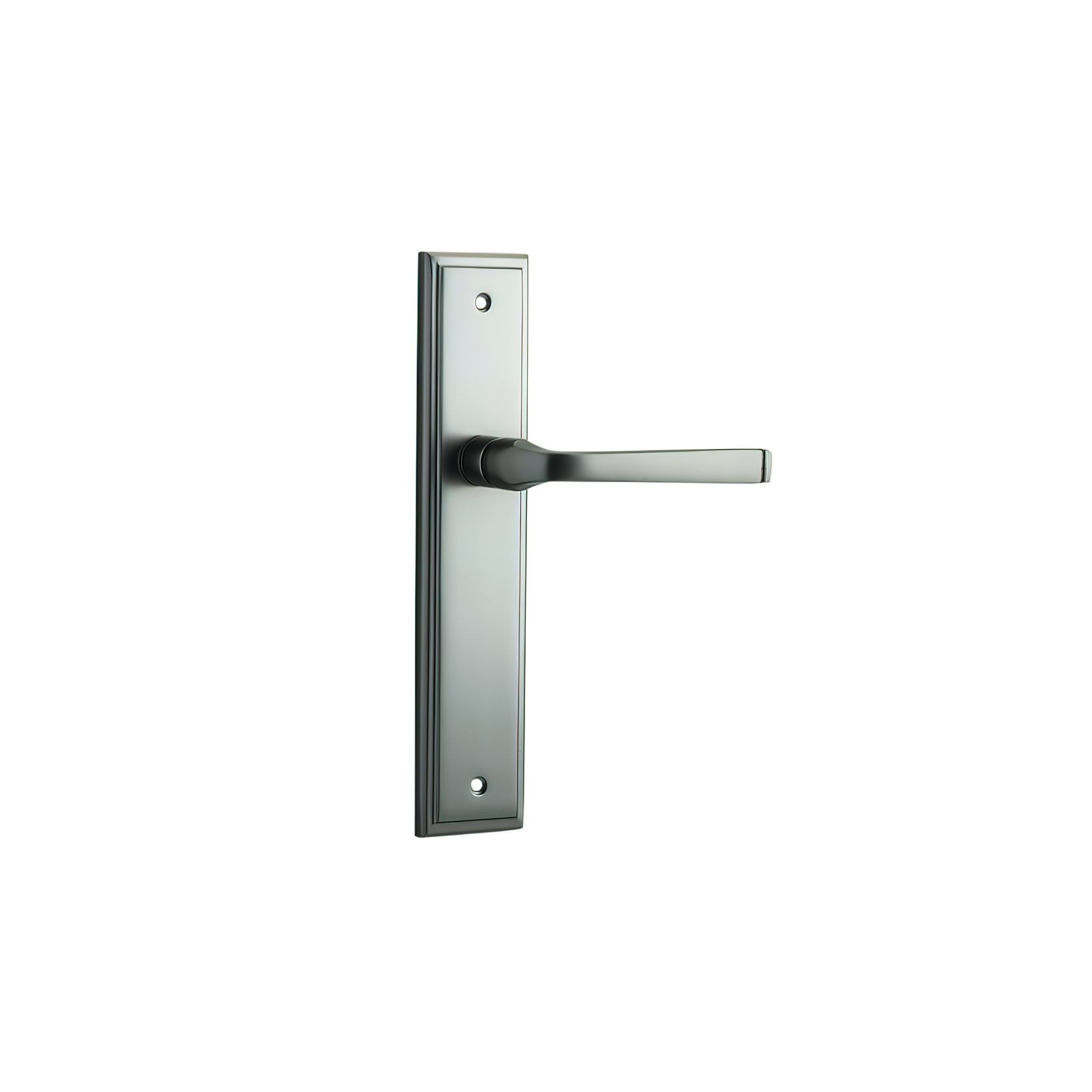 Iver Annecy Door Lever on Stepped Backplate Satin Nickel - Customise to your needs gallery detail image