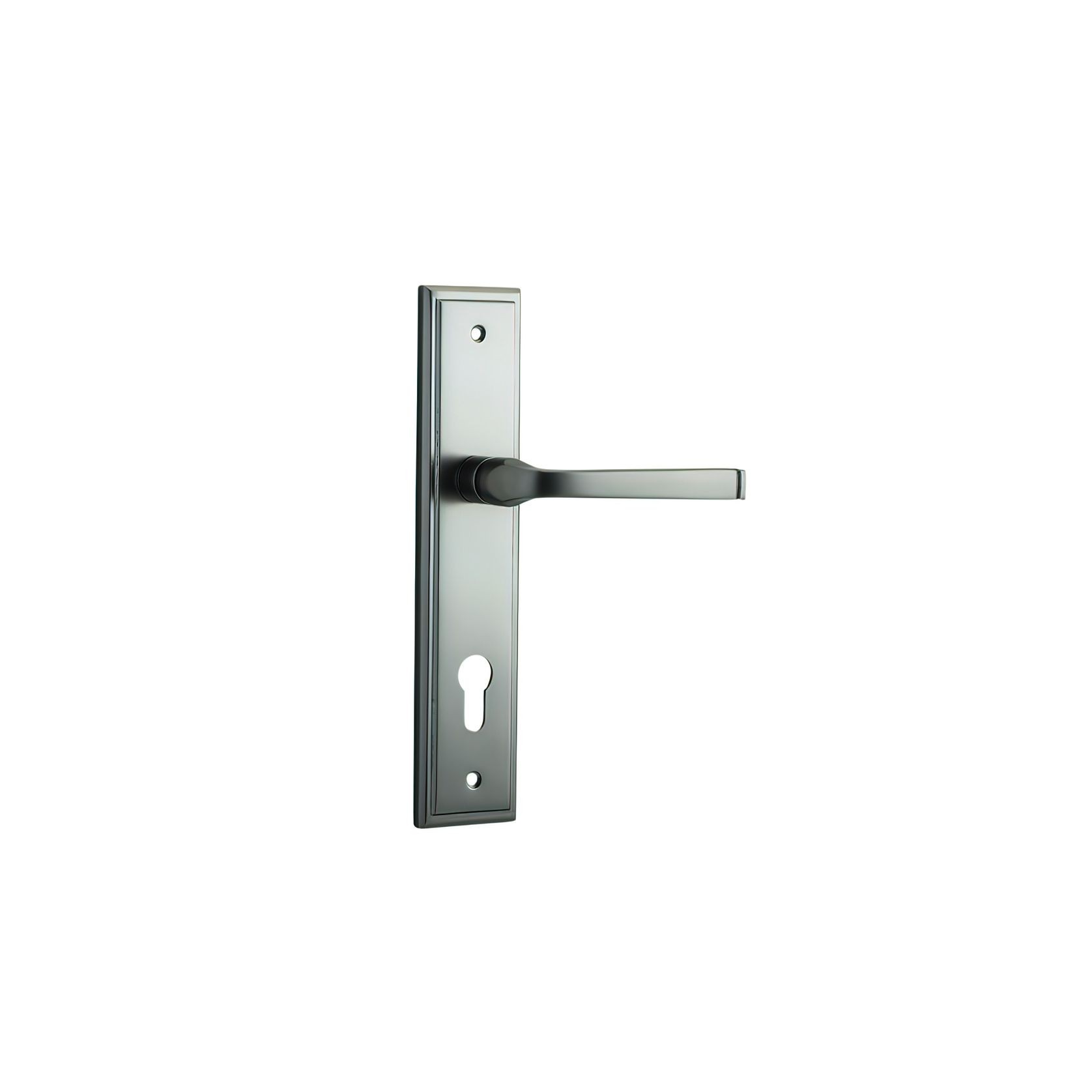 Iver Annecy Door Lever on Stepped Backplate Satin Nickel - Customise to your needs gallery detail image