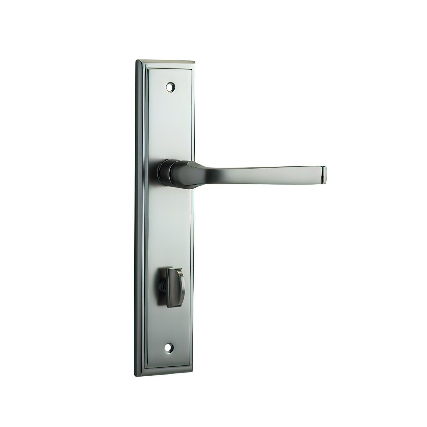 Iver Annecy Door Lever on Stepped Backplate Satin Nickel - Customise to your needs gallery detail image