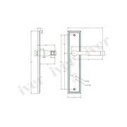 Iver Annecy Door Lever on Stepped Backplate Satin Nickel - Customise to your needs gallery detail image