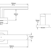 Iver Osaka Door Lever Handle on Square Rose gallery detail image