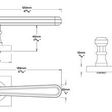 Iver Copenhagen Door Lever Handle on Square Rose gallery detail image
