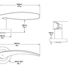 Iver Oxford Door Lever Handle on Round Rose gallery detail image