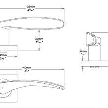 Iver Oxford Door Lever Handle on Square Rose gallery detail image