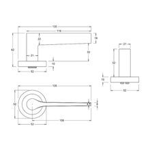 Iver Como Door Lever Handle on Round Rose Passage gallery detail image