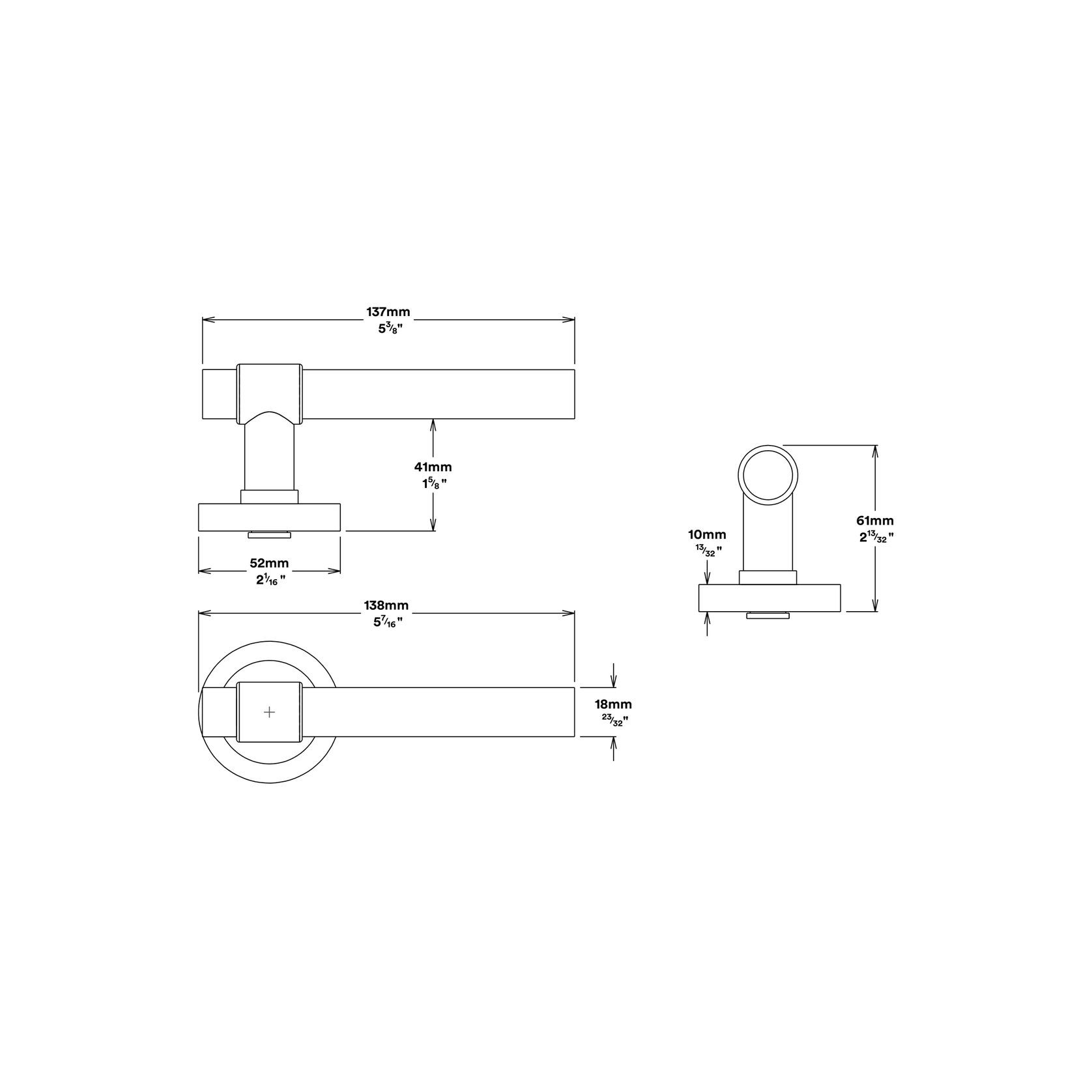 Iver Helsinki Door Lever Handle on Round Rose gallery detail image