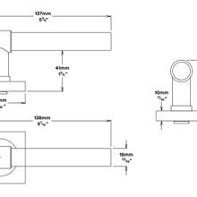 Iver Helsinki Door Lever Handle on Square Rose gallery detail image