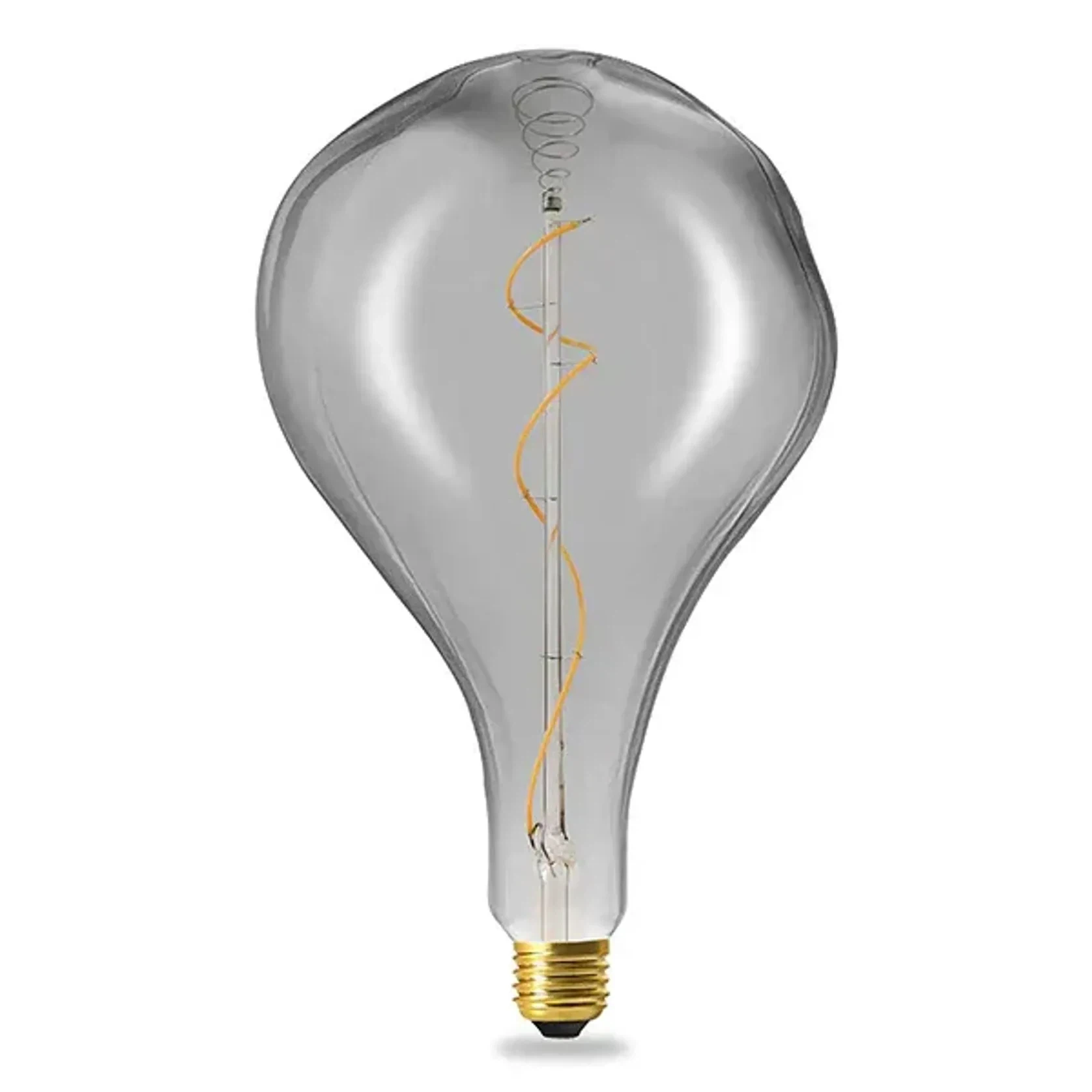 A165 Organic Shape Smoke grey glass E27 Light Bulb gallery detail image