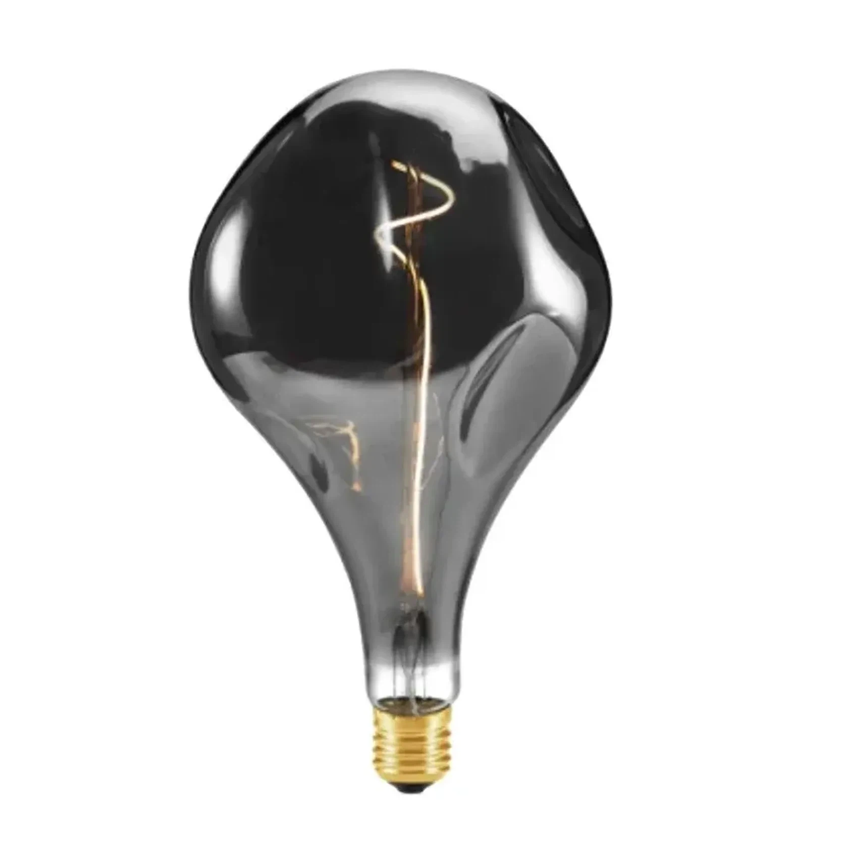 A165 Organic Shape Smoke grey glass E27 Light Bulb gallery detail image