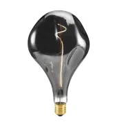 A165 Organic Shape Smoke grey glass E27 Light Bulb gallery detail image