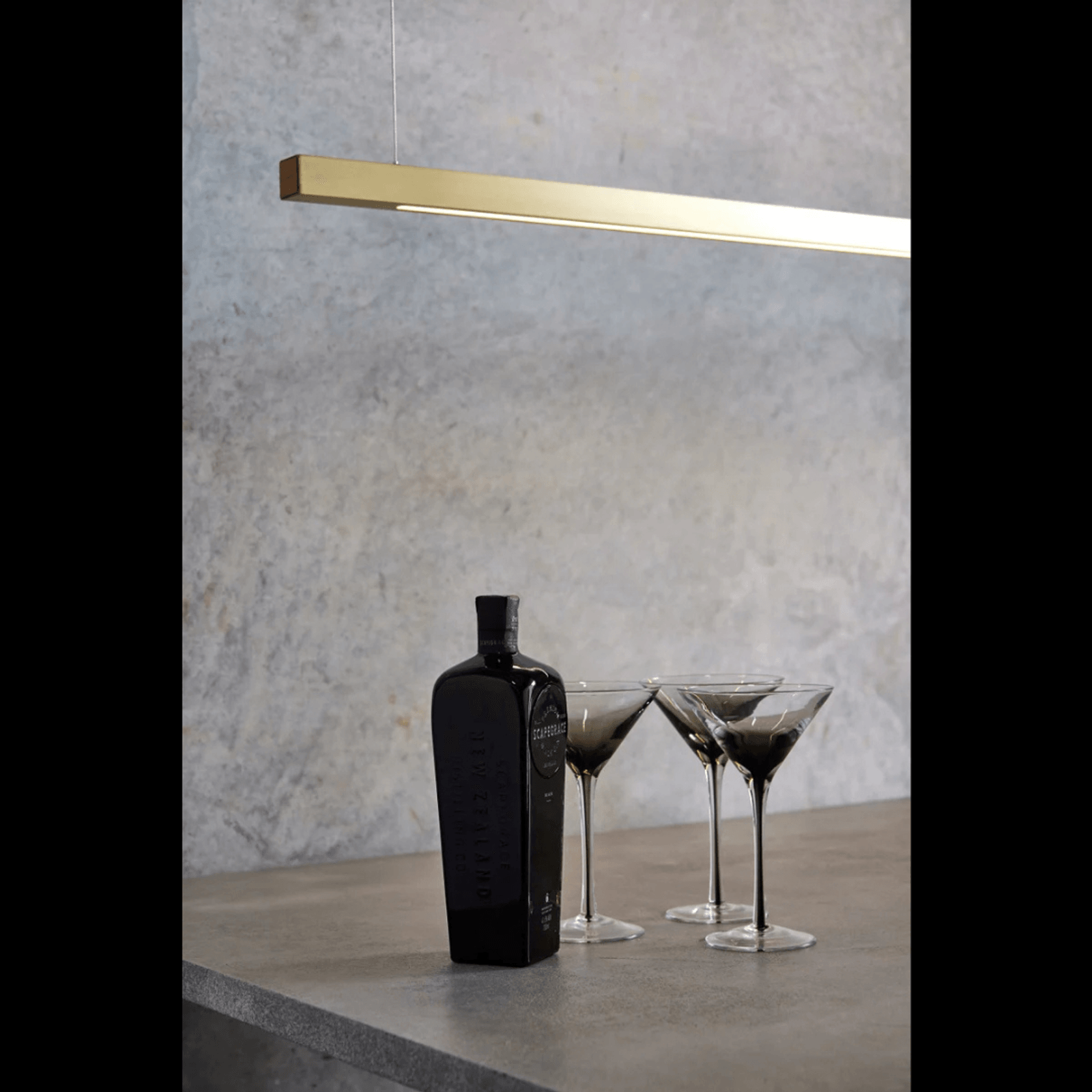 Capsühl Linear LED Pendant Brass gallery detail image