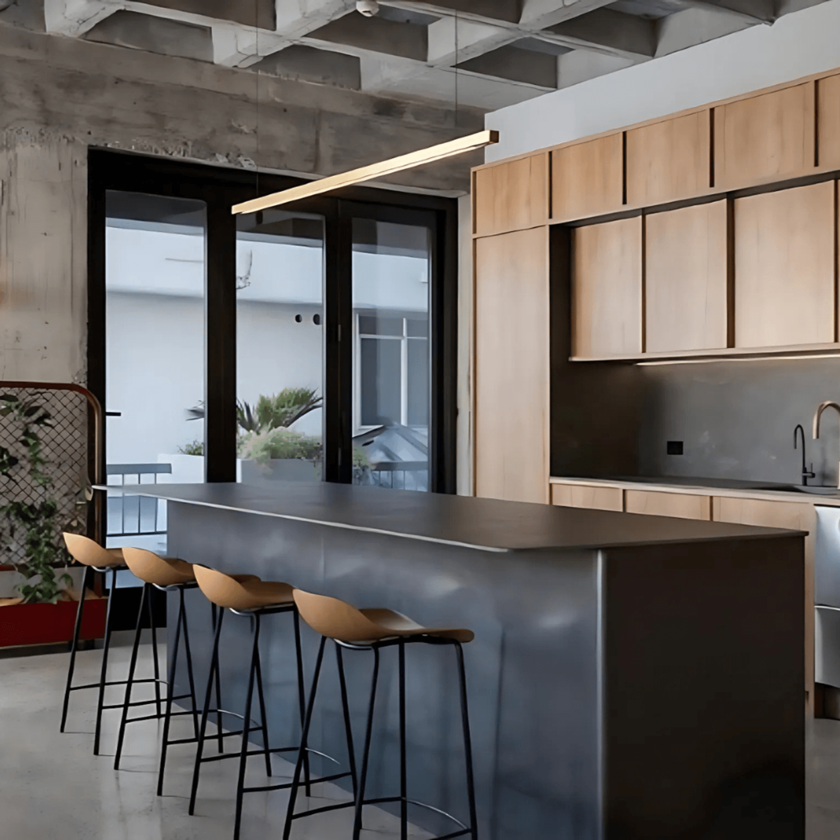 Capsühl Linear LED Pendant Brass gallery detail image