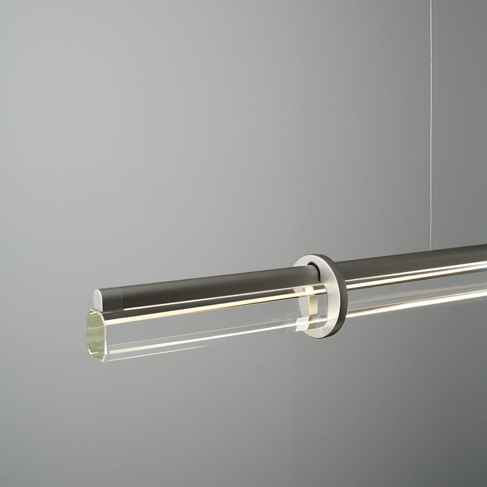 Stella LED Crystal Rod Linear Pendant in Nickel gallery detail image