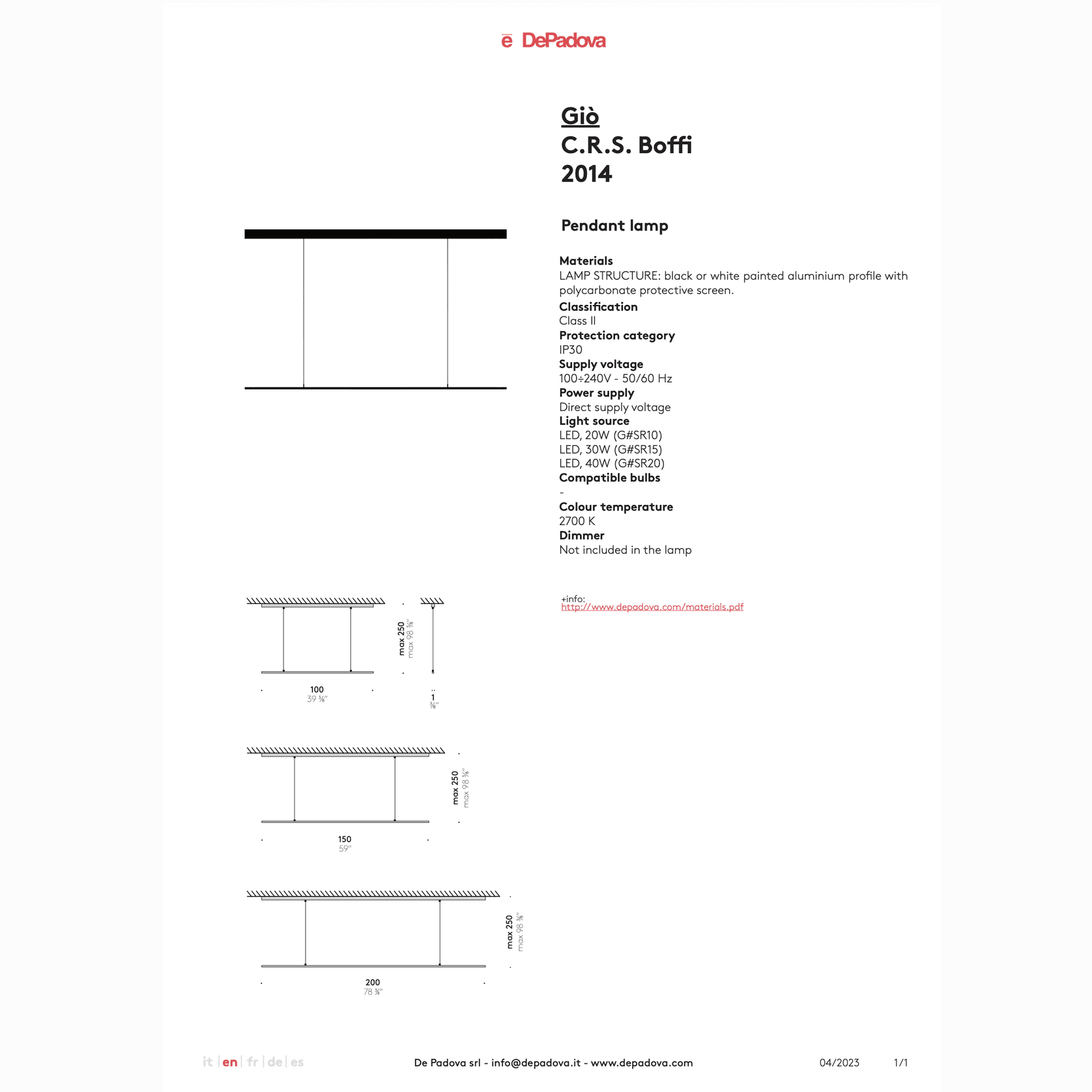 Gio Lamp by DePadova gallery detail image