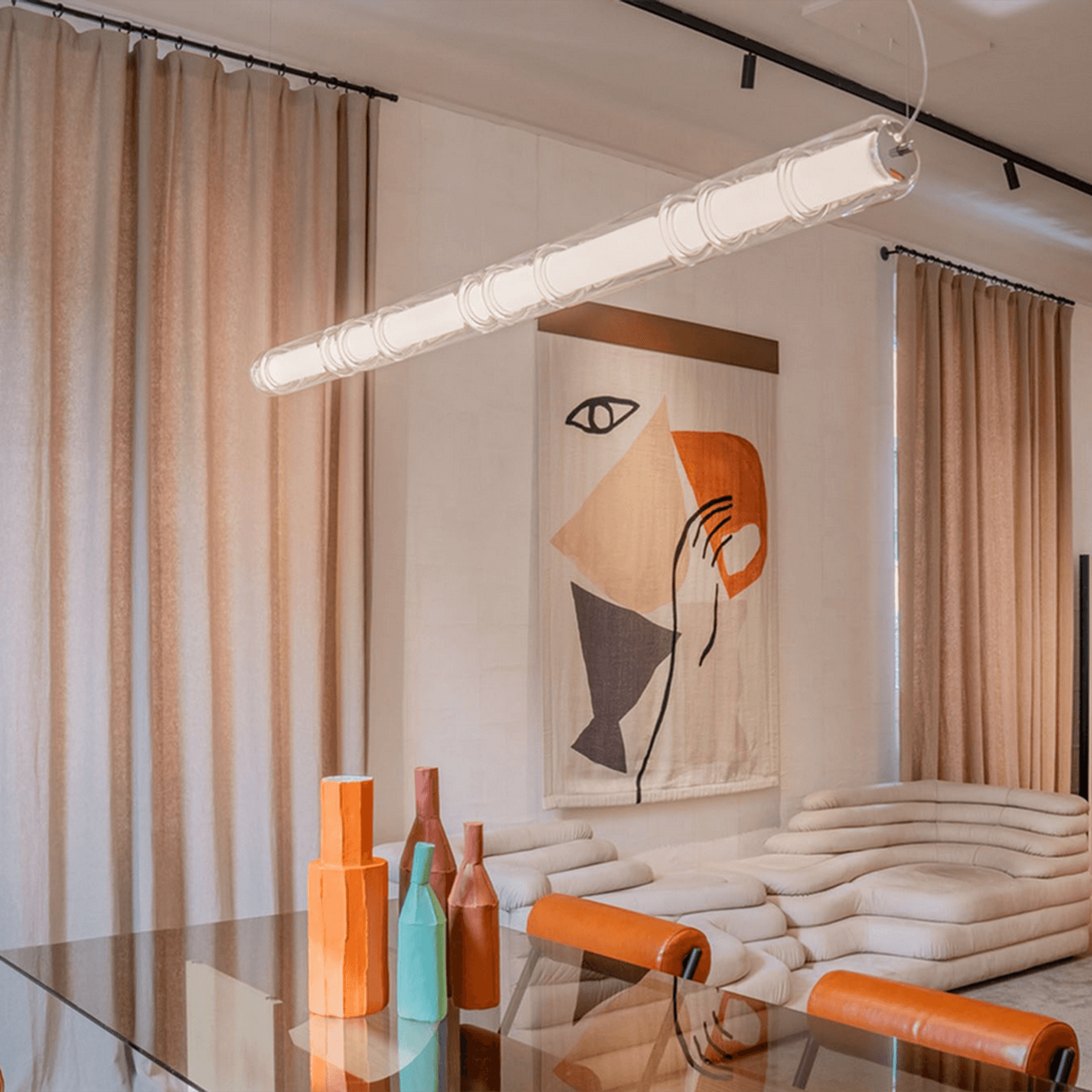 STACKING S 180 H RIG Linear Pendant by Leucos gallery detail image